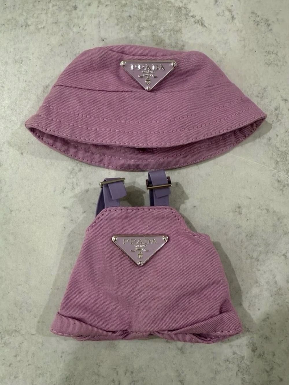 Labubu clothes 2 pcs outfit overalls bucket hat luxury
